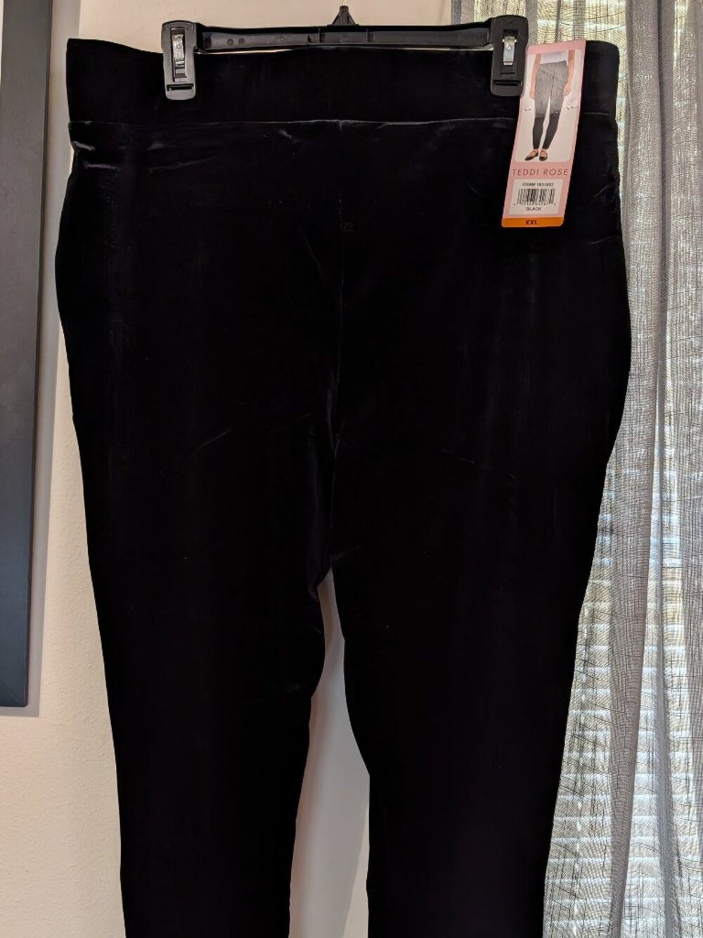 NWT Teddi Rose Black Velvet Soft Leggings Size XXL
